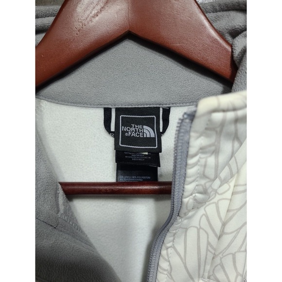 THE NORTH FACE Women's Softshell Bionic White Patterned Fleece AMVX Jacket Sz SP - Picture 6 of 14